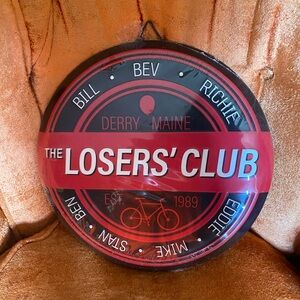 Open Road Brands The Losers' Club Round Wall Sign - Red & Black